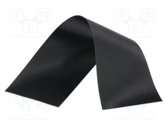 Wire: ribbon; 0.64mm; stranded; Cu; unshielded; PVC; black; 30.5m