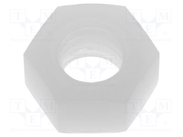 Nut; hexagonal; M5; polyamide; H: 4.4mm; 8mm
