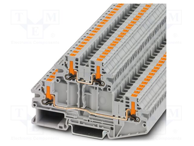 Splice terminal: rail; PTV; PA; L: 56mm; terminals: 4; W: 5.2mm