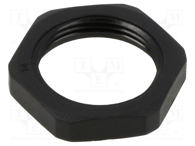 Nut; M25; 32mm; black; -40÷100°C; Thread: metric; Pitch: 1.5