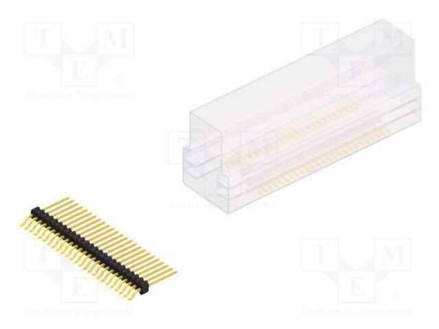 Connector: pin strips; pin header; male; PIN: 25; 1.27mm; SMT; 1x25
