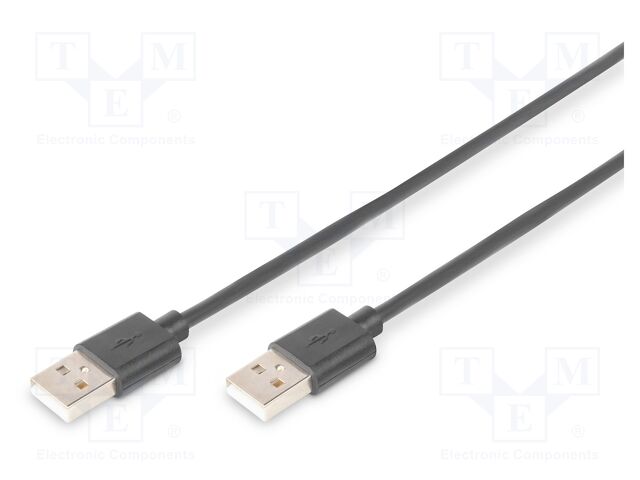 Cable; High Speed,USB 2.0; USB A plug,both sides; nickel plated