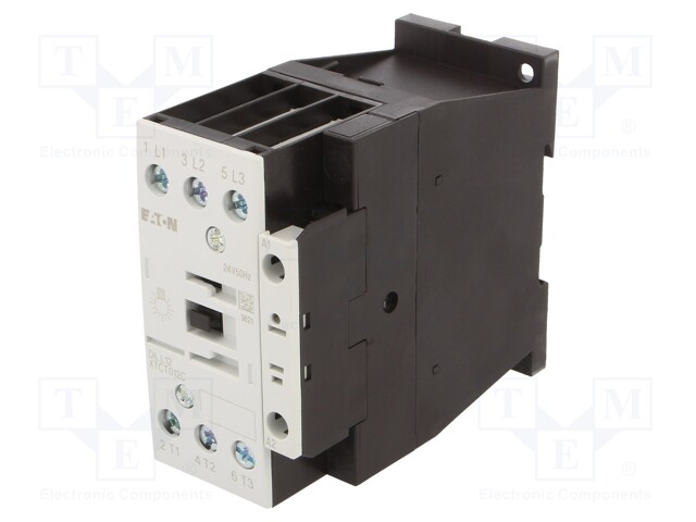 Contactor: 3-pole; NO x3; 24VAC; 12A; DIN,on panel; DILL12; 690V