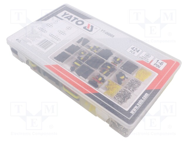 Kit: automotive connector; for cable; crimped; 424pcs.
