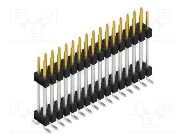 Connector: pin strips; pin header; male; PIN: 32; 2.54mm; SMT; 2x16