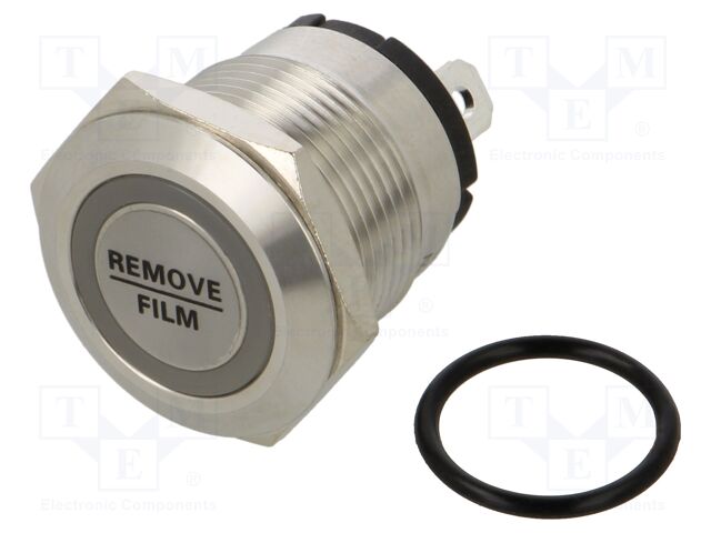 Switch: vandal resistant; Pos: 2; SPST-NO; 20A/220VAC; IP40; blue