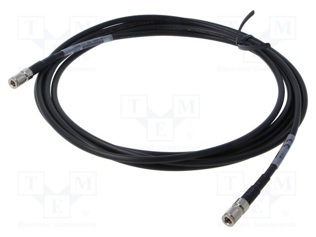 Cable; 3m; DIN plug,both sides; shielded; black; straight; 0÷40°C