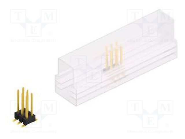 Connector: pin strips; pin header; male; PIN: 6; 2.54mm; SMT; 2x3