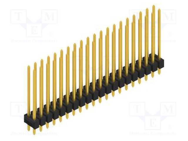 Connector: pin strips; pin header; male; PIN: 40; 2.54mm; THT; 2x20