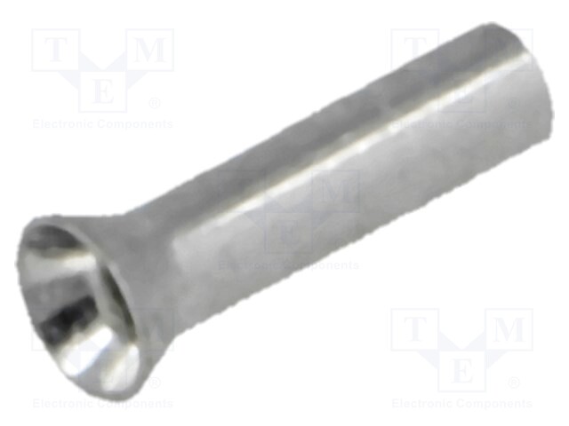 Bootlace ferrule; non-insulated; copper; 0.5mm2; 6mm; tinned