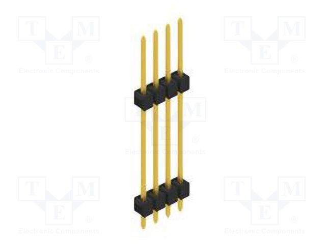 Connector: pin strips; pin header; male; PIN: 4; 2.54mm; THT; 1x4