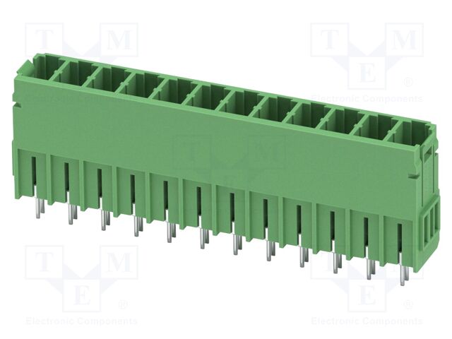 PCB headers, nominal cross section: 6 mm?, color: green, nom