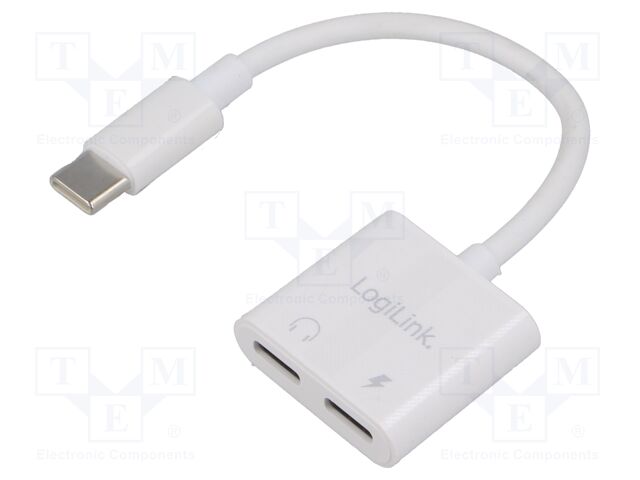 Adapter; USB 2.0; white; USB C socket x2,USB C plug; 0.15m