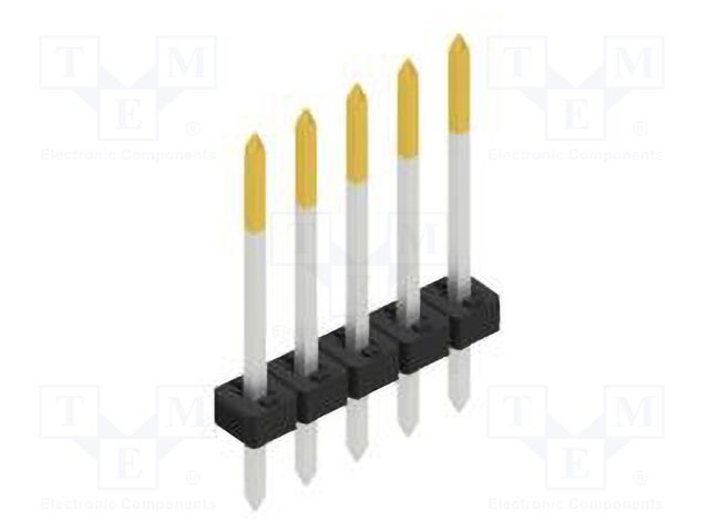 Connector: pin strips; pin header; male; PIN: 5; 2mm; THT; 1x5; 100V