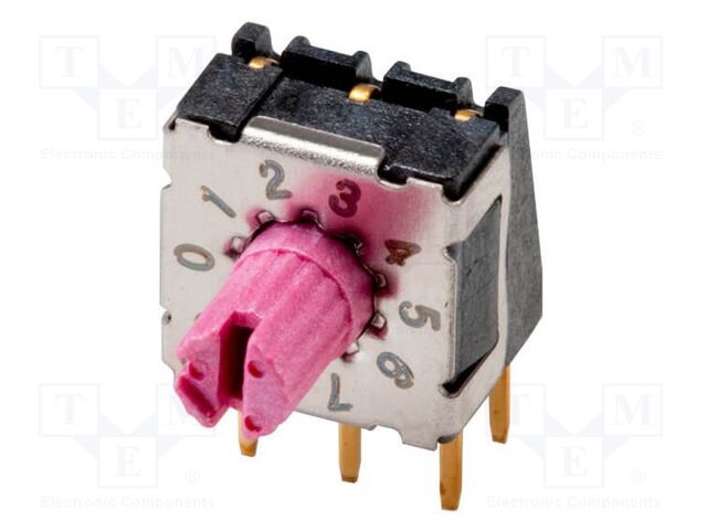 Encoding switch; DEC/BCD; Pos: 10; THT; Rcont max: 80mΩ; Mat: LCP