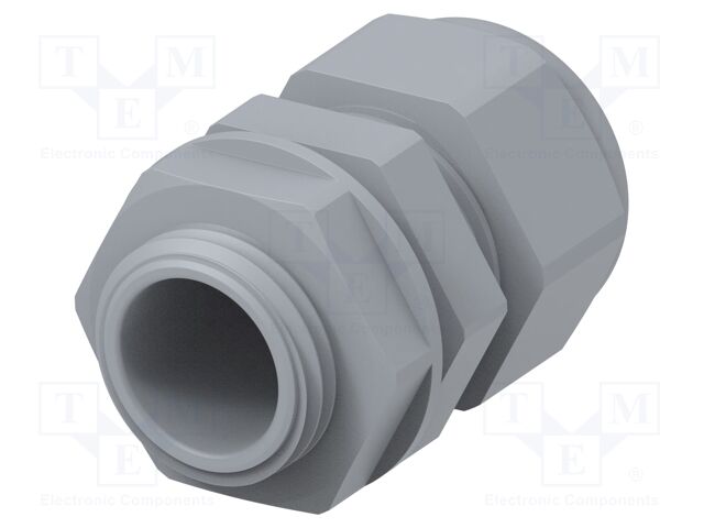 Cable gland; NPT1/2"; IP68; Mat: polyamide; grey; Entrelec