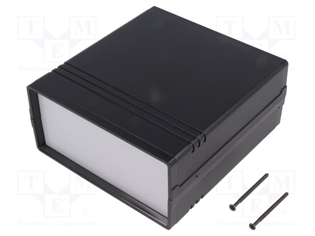 Enclosure: with panel; CAB; X: 129mm; Y: 134mm; Z: 61mm; ABS; black