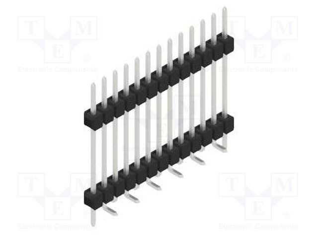 Connector: pin strips; pin header; male; PIN: 13; 2.54mm; SMT; 1x13