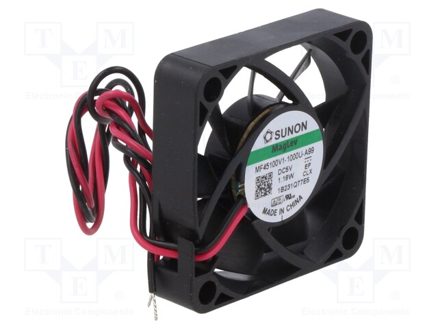 Fan: DC; axial; 5VDC; 45x45x10mm; 21.31m3/h; 32.5dBA; Vapo; 6500rpm
