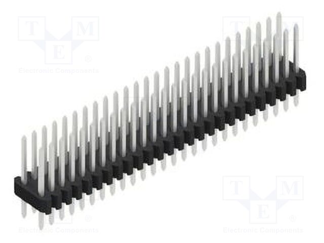 Connector: pin strips; pin header; male; PIN: 52; 1.27mm; THT; 2x26