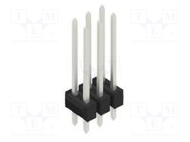 Connector: pin strips; pin header; male; PIN: 6; 2.54mm; THT; 2x3