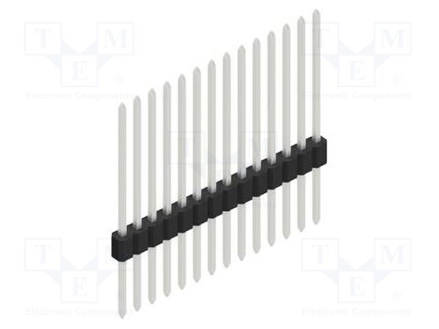 Connector: pin strips; pin header; male; PIN: 14; 1.27mm; THT; 1x14