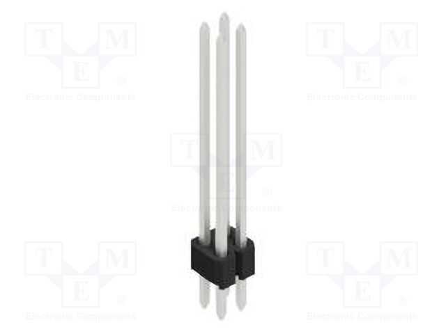 Connector: pin strips; pin header; male; PIN: 4; 1.27mm; THT; 2x2