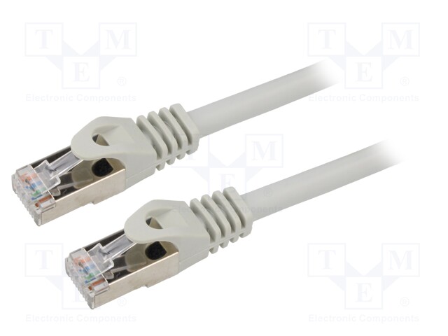 Patch cord; S/FTP; 6a; solid; Cu; LSZH; grey; 60m; 27AWG; Cablexpert