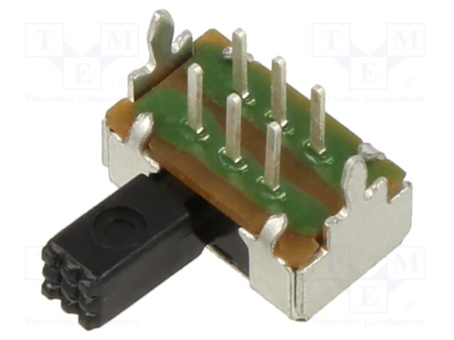 Switch: slide; Pos: 2; DPDT; 0.2A/30VDC; ON-ON; THT; -20÷70°C; EG