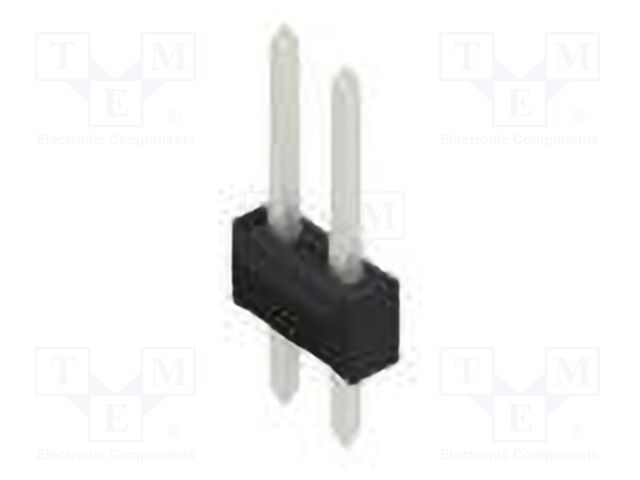 Connector: pin strips; pin header; male; PIN: 2; 2.54mm; THT; 2x1