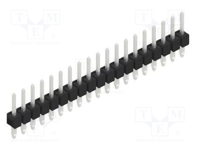 Connector: pin strips; pin header; male; PIN: 19; 2.54mm; THT; 1x19