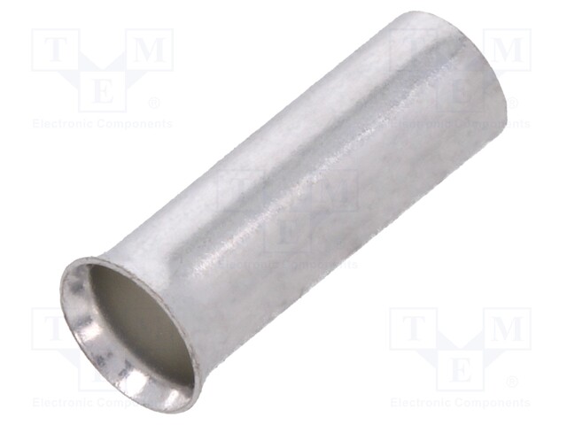 Bootlace ferrule; non-insulated; copper; 6mm2; 12mm; tinned