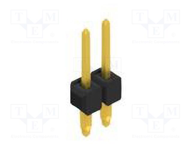 Connector: pin strips; pin header; male; PIN: 2; 2.54mm; THT; 1x2