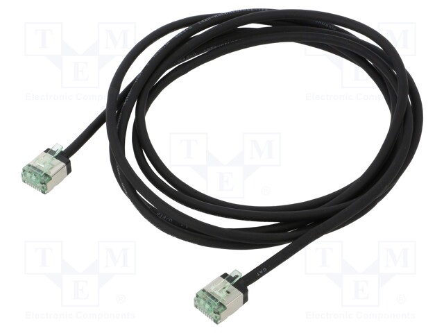 Patch cord; U/FTP; Cat 8.1; stranded; Cu; LSZH; black; 2m; 32AWG