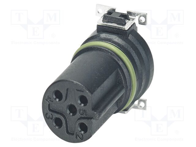 Connector: M12; contact insert; PIN: 5; 60V; straight; SMT; B code