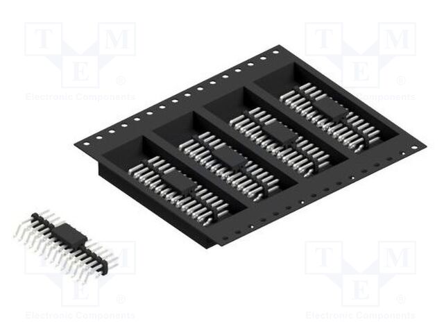 Connector: pin strips; pin header; male; PIN: 28; 2mm; SMT; 2x14