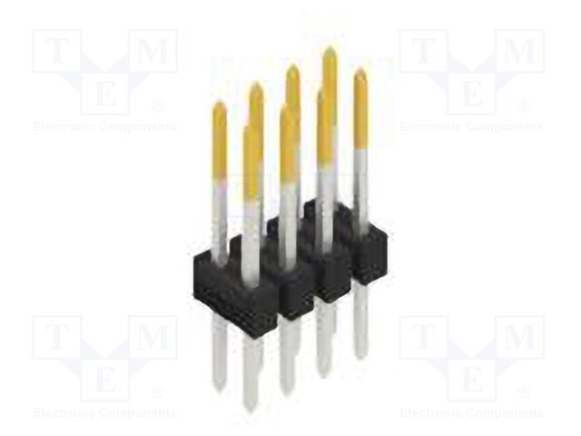 Connector: pin strips; pin header; male; PIN: 8; 2.54mm; THT; 2x4