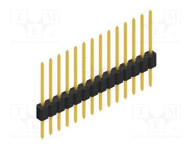 Connector: pin strips; pin header; male; PIN: 14; 1.27mm; THT; 1x14