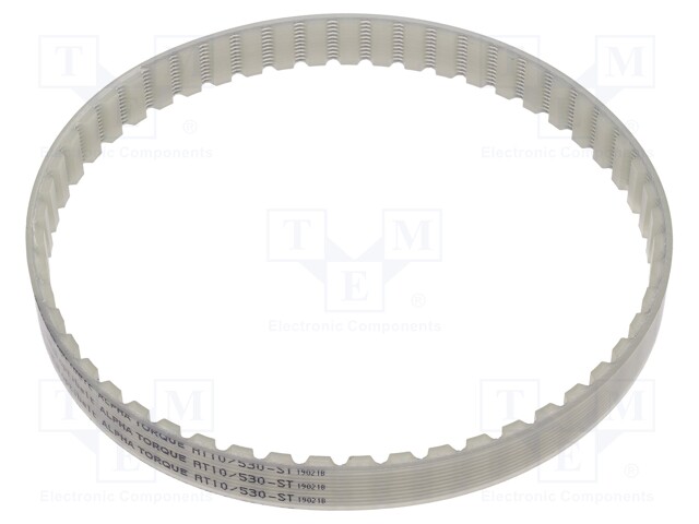 Timing belt; AT10; W: 16mm; H: 5mm; Lw: 530mm; Tooth height: 2.5mm