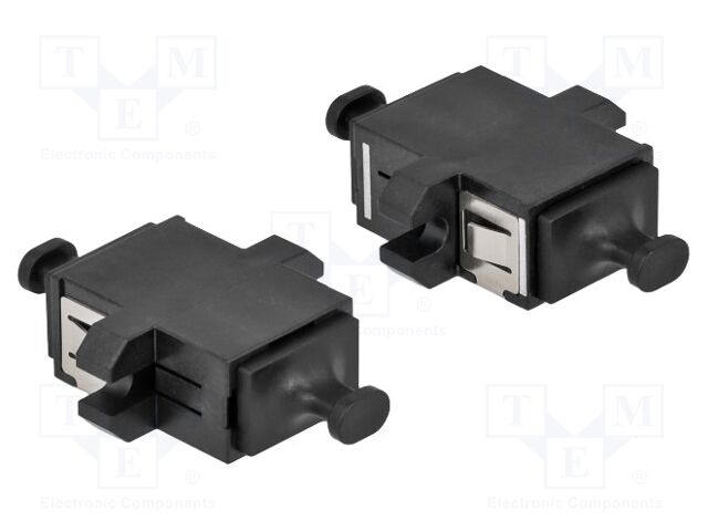 Adapter; MPO,both sides; black; -40÷85°C