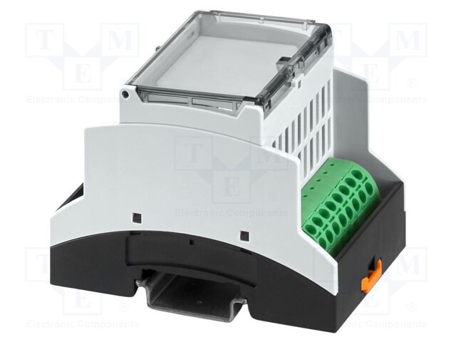 Enclosure: for DIN rail mounting; Y: 89.7mm; X: 53.6mm; Z: 60.7mm