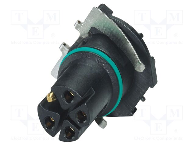 Connector: M12; contact insert; PIN: 5; 690V; straight; THR; 16A