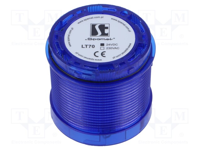 Signaller: lighting; LED; blue; 24VDC