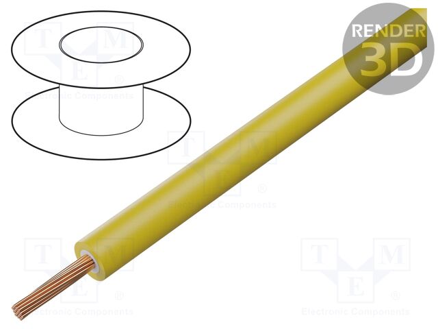 Wire; FlexiVolt-2V,Flexivolt®; stranded; Cu; 2.5mm2; yellow; PVC