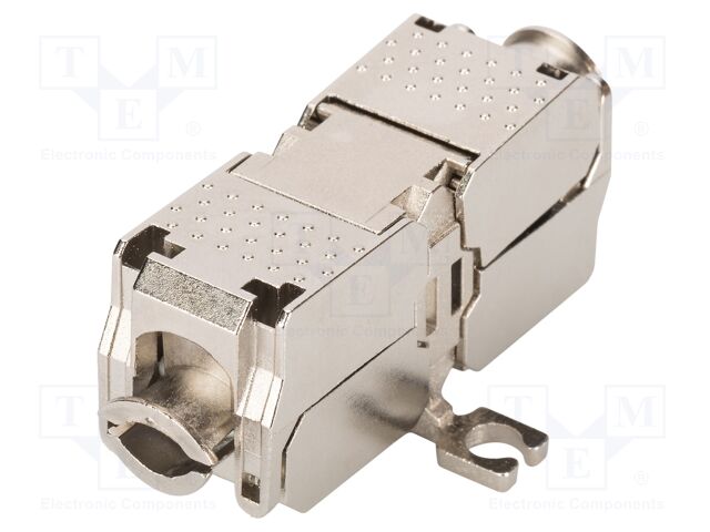 RJ45 module; Keystone; silver; Cat: 6a; connection 1: 1