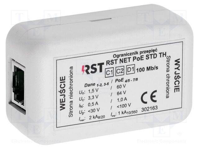Surge arrester; In 8/20us: 2kA; 45VAC; for DIN rail mounting