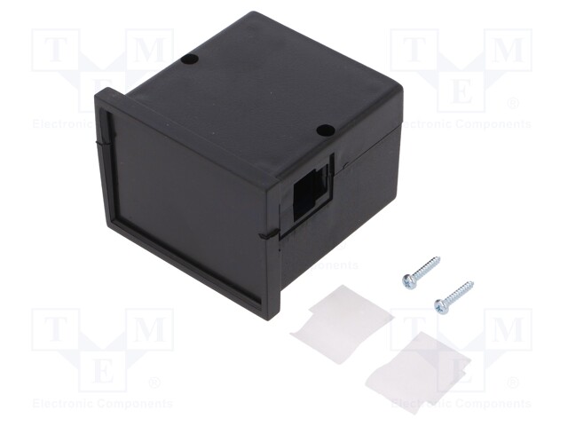 Enclosure: panel; X: 72mm; Y: 72mm; Z: 55mm; ABS; black; screwed