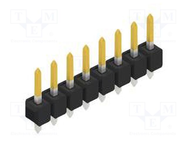 Connector: pin strips; pin header; male; PIN: 8; 2.54mm; THT; 1x8