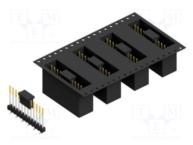 Connector: pin strips; pin header; male; PIN: 12; 2.54mm; SMT; 1x12