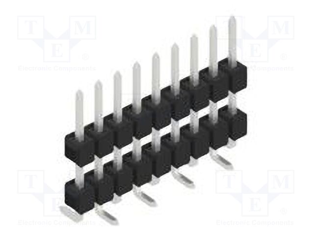 Connector: pin strips; pin header; male; PIN: 9; 2.54mm; SMT; 1x9